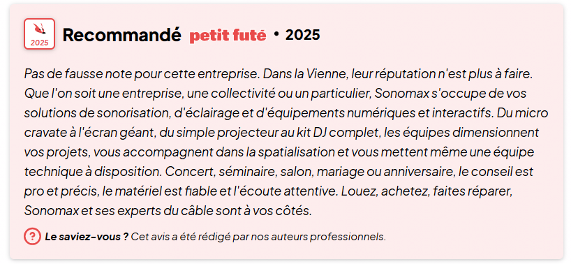 Recommandation Petit Futé 2025